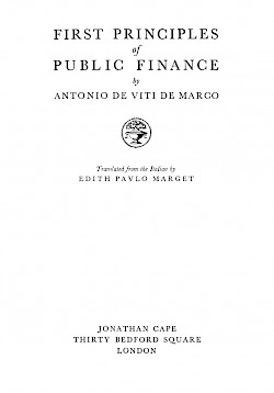 First Principles Of Public Finance