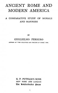 Ancient Rome and Modern America: A Comparative Study of Morals and Manners