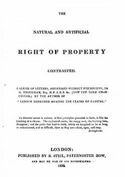 The Natural and Artificial Right of Property Contrasted